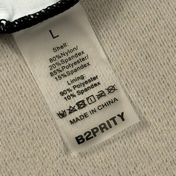 B2PRITY Womens Tankini Top Black Pink Tropical Floral Halter Ruched Padded L - Picture 5 of 5